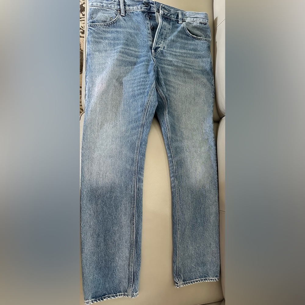 G-Star Blue Straight Jeans with Vintage Fading